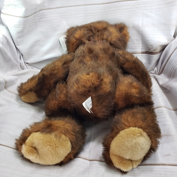 Kellytoy Europe Tip Dyed Teddy Bear Plaid Tie Plush Stuffed Animal 13 Inch 1997 - Picture 5 of 10